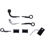 Stahlflex Bremsschlauch Kit mit schwarzen Anschlüssen 3-teilig