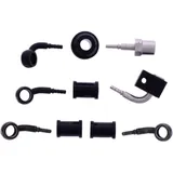 Bremsschlauch Stahlflex Kit mit schwarzen Anschlüssen, 3-teilig transparent
