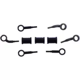 BRAIDED STEEL BRAKE HOSE KIT WITH BLACK FITTINGS 3 PIECE