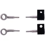 Bremsschlauch Kit 2-teilig aus Stahlflex in Silber
