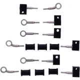 BRAIDED STEEL BRAKE HOSE KIT with Silver Fittings Six-Part