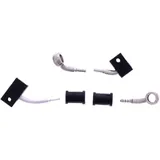 Bremsschlauch Stahlflex Kit mit silbernen Anschlussstücken 2-teilig