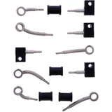BRAIDED STEEL BRAKE HOSE KIT SILVER 5 PIECE for Motorcycles