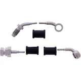 Braided Steel Brake Hose Kit Silver 2 Piece 7576182