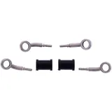 Braided Steel Brake Hose Kit Silver 2 Piece 7576186