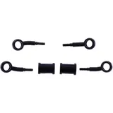 Braided Steel Brake Hose Kit Fittings Black 2 Piece 7576188