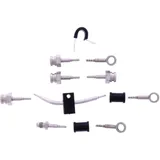Bremsschlauch Stahlflex Set mit Silberne Anschlüssen 5-teilig