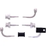 BRAIDED STEEL BRAKE HOSE KIT with Silver Fittings 3-Piece