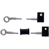 BRAIDED STEEL BRAKE HOSE KIT SILVER 2 PIECE for Motorcycles