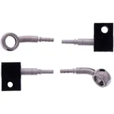 Braided Steel Brake Hose Kit 2 Piece Silver