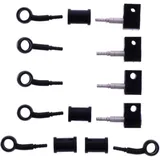 BRAIDED STEEL BRAKE HOSE KIT WITH BLACK FITTINGS 5 PIECE