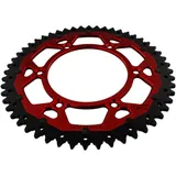 Rear sprocket dual 52 tooth pitch 520 red ZF inner diameter 125 bolt spacing 152 for: Beta RR, Xtrainer, RX