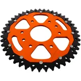 Rear sprocket dual 45 tooth pitch 520 orange ZF inner diameter 063 bolt spacing 110 for: Husqvarna Svartpilen, Vitpilen, SM