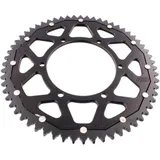 Rear sprocket dual 60 tooth pitch 428 black ZF inner diameter 108 bolt spacing 123 for: Aprilia RS, RS4, Tuono