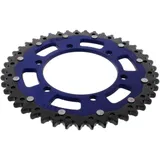 Rear sprocket dual 45 tooth pitch 525 blue ZF inner diameter 120 bolt spacing 140 for: Triumph Bonneville, Thruxton, Scrambler