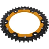Rear sprocket dual 40 tooth pitch 530 gold ZF inner diameter 134 bolt spacing 160 for: Honda CBR, VTR
