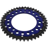Rear sprocket dual 43 tooth pitch 530 blue ZF inner diameter 120 bolt spacing 140 for: Triumph Tiger, Sprint, Daytona