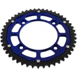 Rear sprocket dual 48 tooth pitch 420 blue ZF inner diameter 100 bolt spacing 120 for: Yamaha YZ