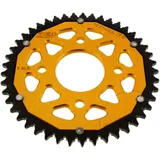 Rear sprocket dual 45 tooth pitch 428 gold ZF inner diameter 058 bolt spacing 090 for: Honda CBR, CB