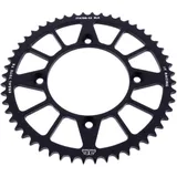 Rear sprocket aluminium 52 tooth pitch 428 black inner diameter 100 bolt spacing 120 for: Suzuki RM