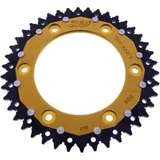 Rear sprocket dual 42 tooth pitch 520 gold ZF inner diameter 125 bolt spacing 153 for: Honda CRF
