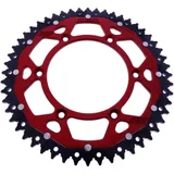 Rear sprocket dual 52 tooth pitch 520 red ZF inner diameter 125 bolt spacing 150 for: Husqvarna FE, FC, TE