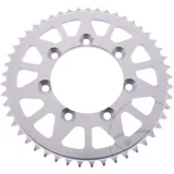 Rear sprocket aluminium 49 tooth pitch 428 silver ESJOT inner diameter 085 bolt spacing 100 for: TM Racing MX, SMX