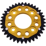 Rear sprocket dual 37 tooth pitch 420 gold ZF inner diameter 058 bolt spacing 090 for: Honda MSX, Z
