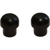 Handlebar End Plugs for Motorcycles Black Teflon 2 Pieces