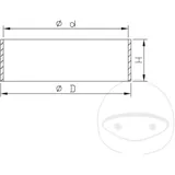 Gleitbuchsen Satz für Kayaba 43X45X12
