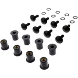 JMP Fairing Bolt Kit with Rubber Nuts M6 15mm Black