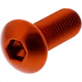 Linsenschraube M10 x 1.25 mm 25 mm Alu orange für Motorräder
