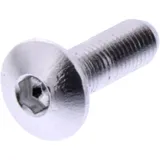 DOME HEAD BOLT M4X0.5MM ALUMINUM SILVER