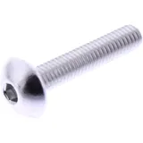 DOME HEAD BOLT M5X0.8MM 25MM SILVER ALUMINUM