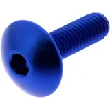 Linsenschraube M6X1.00 mm 20 mm Aluminium blau