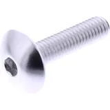 DOME HEAD BOLT M6X1.00MM 25MM ALUMINIUM SILVER