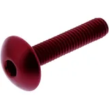 DOME HEAD BOLT M6X1.00MM 30MM ALUMINIUM RED