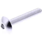 DOME HEAD BOLT M6X1.00MM 35MM ALUMINIUM SILVER