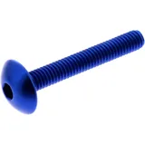 Linsenschraube M6 x 1.00 mm 40 mm Aluminium Blau