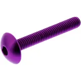 DOME HEAD BOLT M6X1.00MM 40MM ALUMINIUM PURPLE for Motorcycles