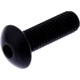 Linsenschraube M8X1.25mm 25mm Aluminium schwarz