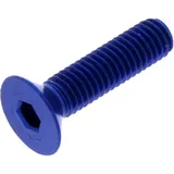 Senkschraube M5x0.8mm 20mm Alu blau für Motorräder