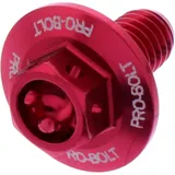 Sechskantschraube M6X1 mm 12 mm Rot Aluminium Racing