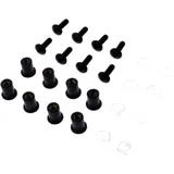 SCREEN BOLT KIT JMP BLACK WITH GUM NUT M5 12.5MM
