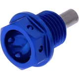 Ölablassschraube magnetisch JMP Bolt M14X1. 5 mm 12 mm Alu Racing blau passend für: Triumph Tiger, Bonneville, Street Triple