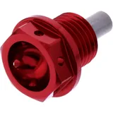 Ölablassschraube magnetisch JMP Bolt M14X1. 5 mm 12 mm Alu Racing rot passend für: Triumph Tiger, Bonneville, Street Triple