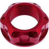 Mutter Lenkkopf JMP Bolt M25X1MM Alu rot passend für: Triumph Street Triple, Speed Triple, Daytona