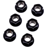 Mutter Kettenrad Satz JMP Bolt M8X1. 25 mm Alu Racing schwarz passend für: Husqvarna TE, WR, TC, SM
