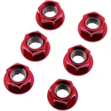 Mutter Kettenrad Satz JMP Bolt M8X1. 25 mm Alu Racing rot passend für: Husqvarna TE, WR, TC, SM