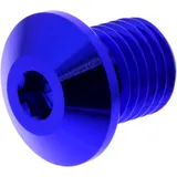 Abdeckschraube M10 x 1.25 mm 11 mm blau links für Daytona